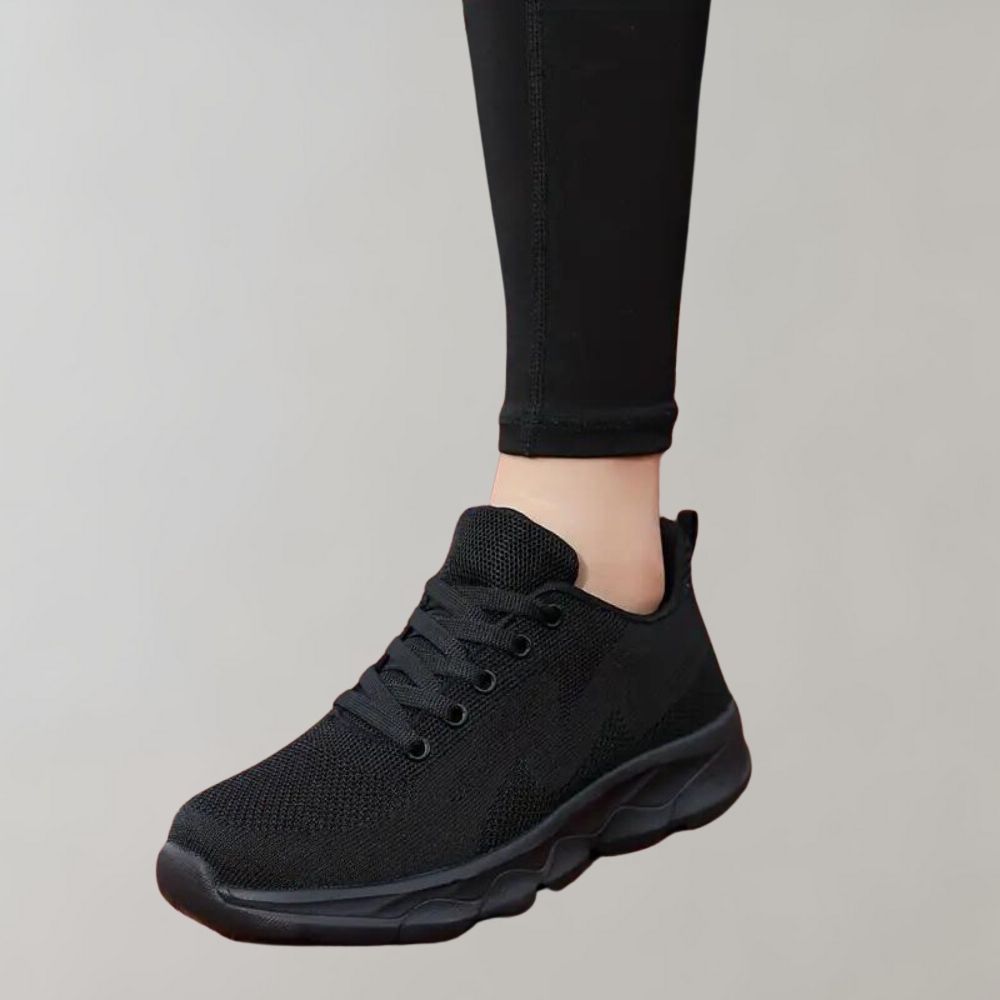 Oliwia | Lekkie przewiewne sneakersy damskie na jesień z dzianiny o sportowym fasonie