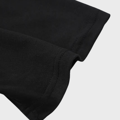 Zosimo | T-shirt męski jesień  bawełna z napisem i minimalistycznym stylem o klasycznym kroju