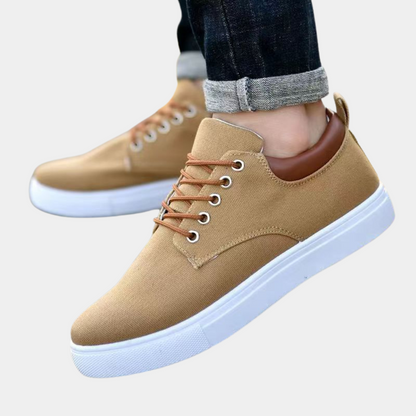 Birger | Buty męskie jesień  lekkie materiał tekstylny z kontrastowymi sznurowadłami i casualowym fasonem