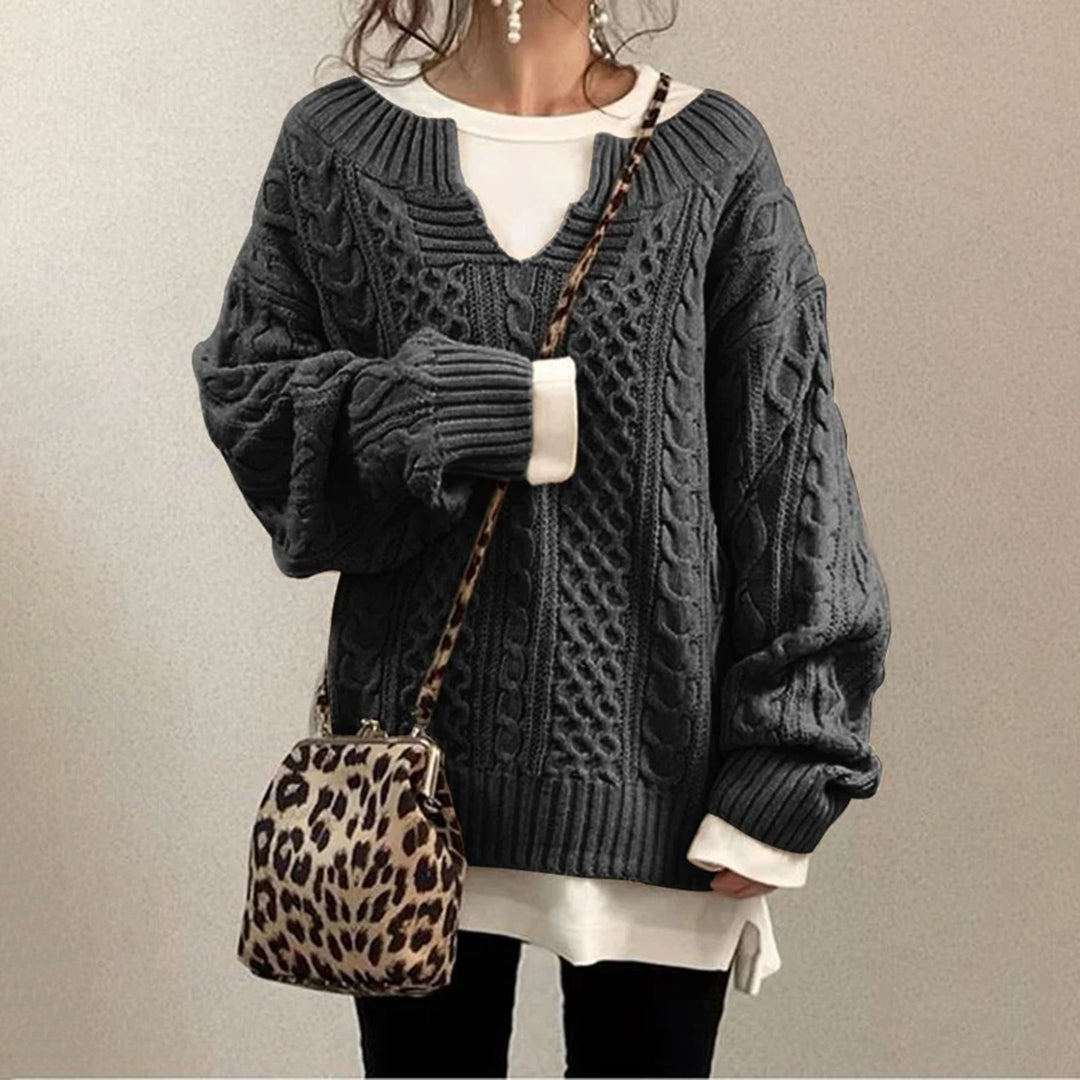 Lena - Elegancki Sweter Damski Dzianinowy w Zimowym Stylu