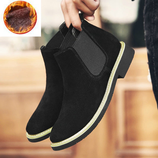 Valentin | Zamszowe botki męskie typu Chelsea