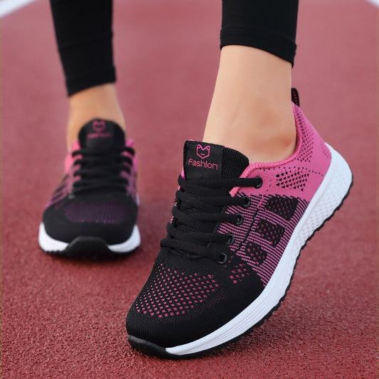 Damskie buty do biegania z siateczkową cholewką – lekkie, oddychające i stylowe