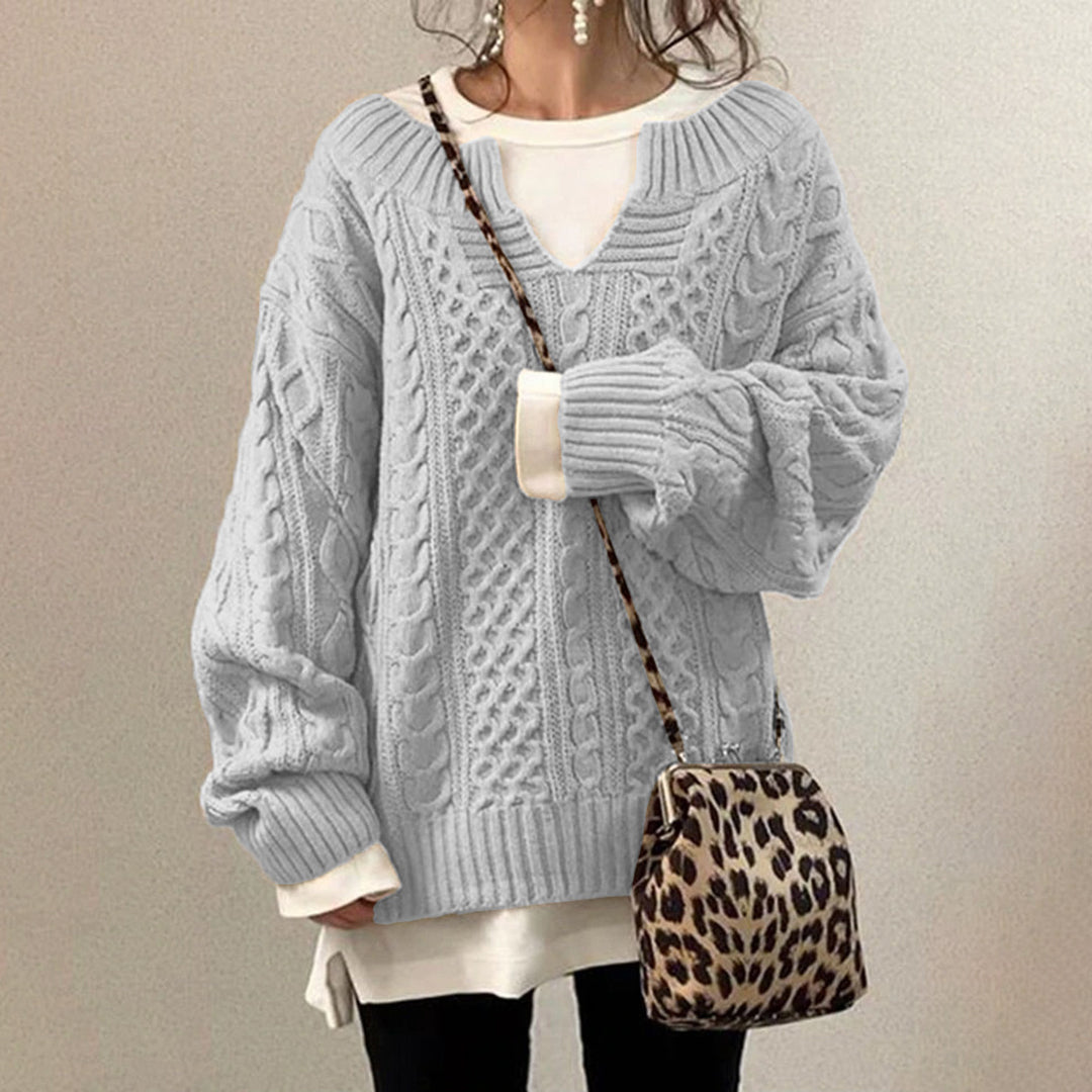 Lena - Elegancki Sweter Damski Dzianinowy w Zimowym Stylu