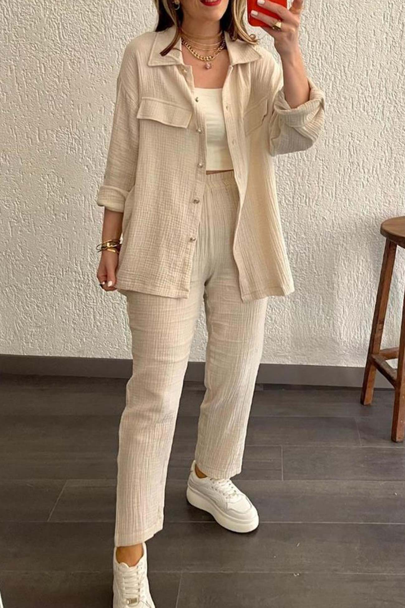 Lena - Komplet damski letni - Świeża i modna stylizacja na lato