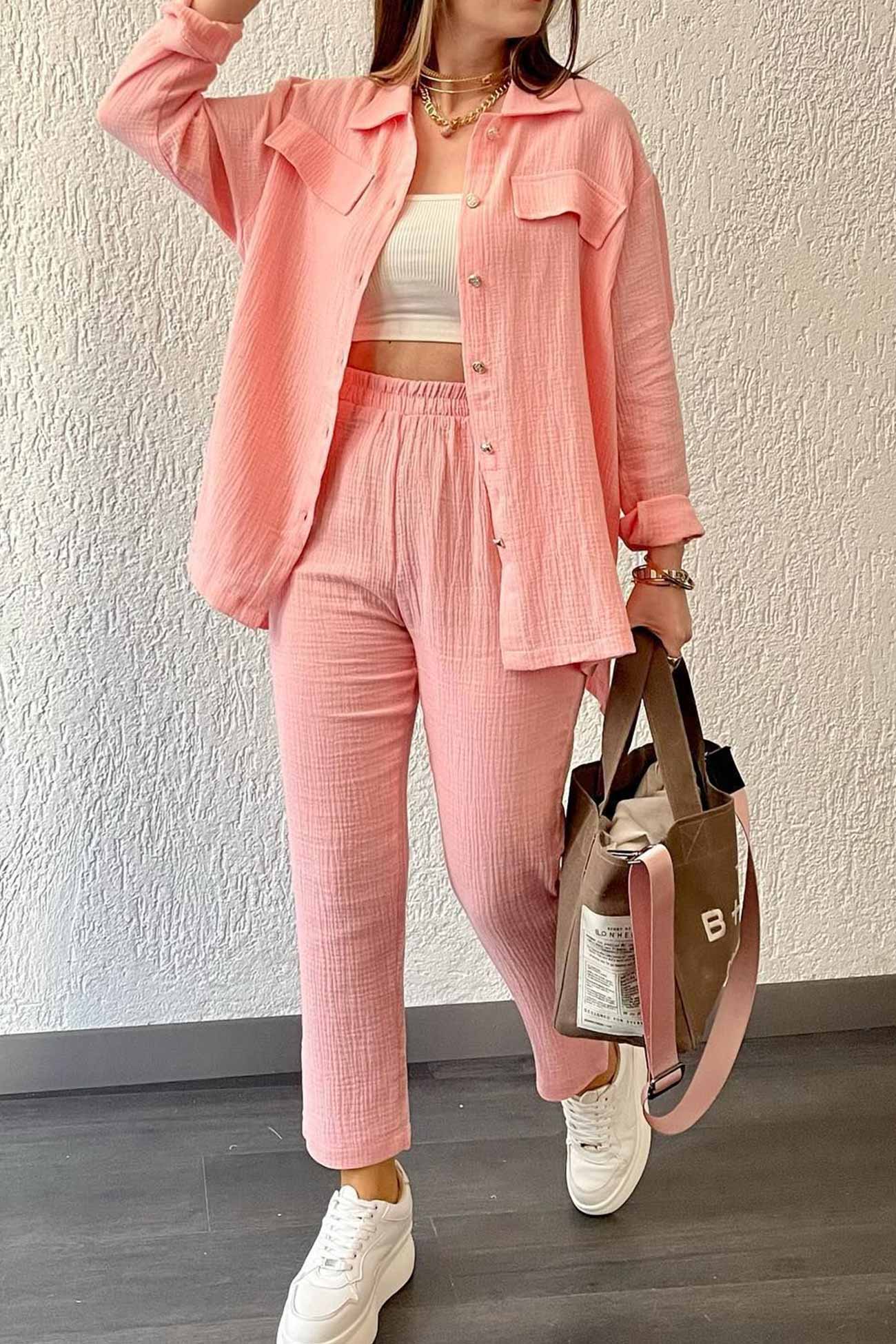 Lena - Komplet damski letni - Świeża i modna stylizacja na lato