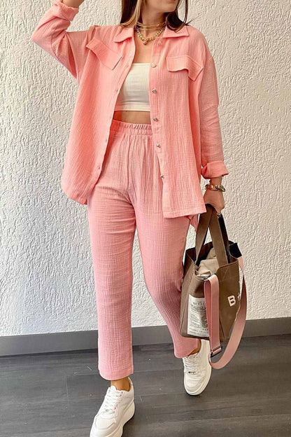 Lena - Komplet damski letni - Świeża i modna stylizacja na lato