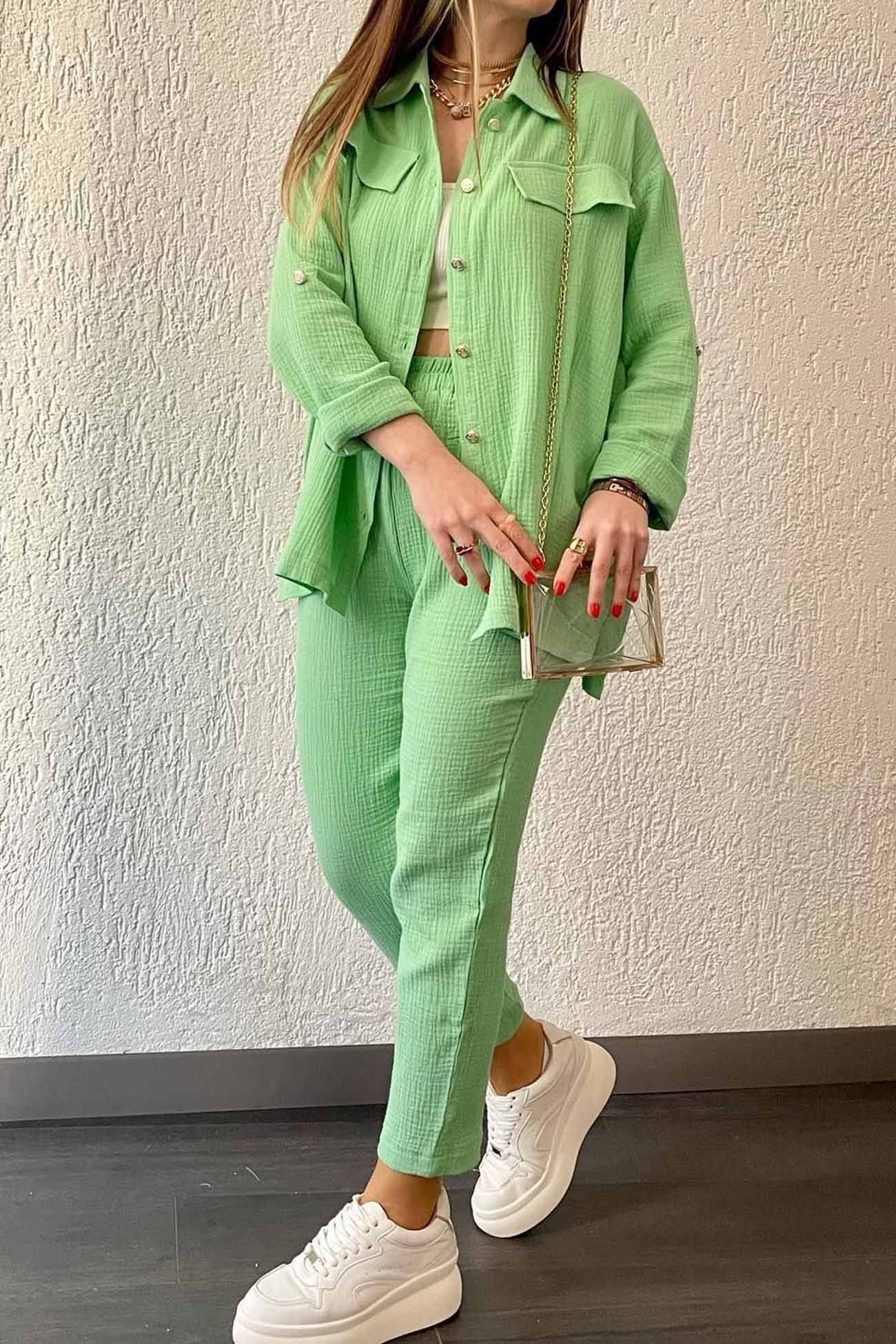 Lena - Komplet damski letni - Świeża i modna stylizacja na lato