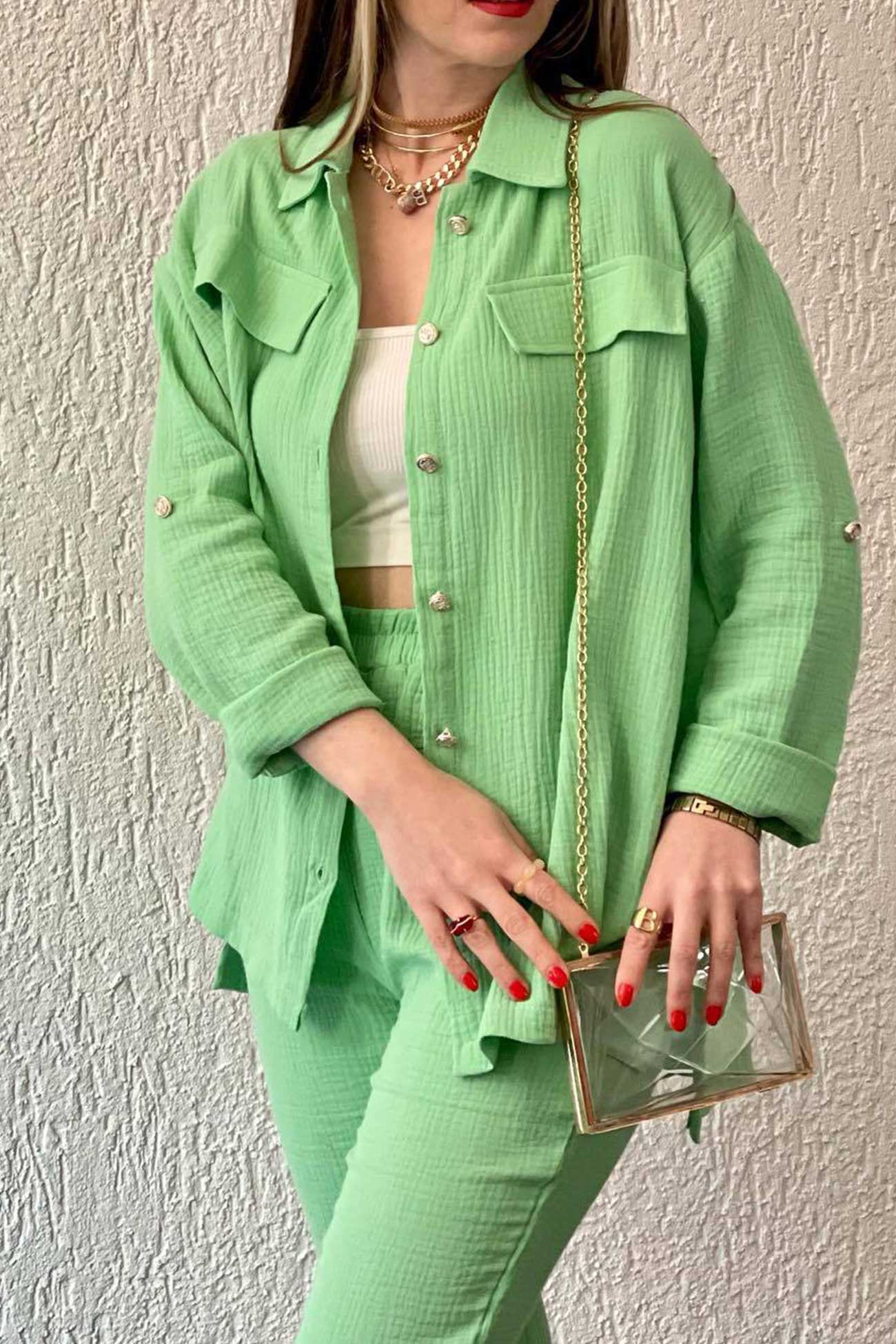 Lena - Komplet damski letni - Świeża i modna stylizacja na lato