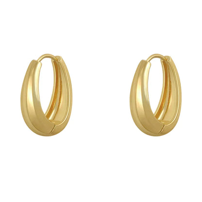Samanta - Klasyczne złote kolczyki hoops – ponadczasowa elegancja
