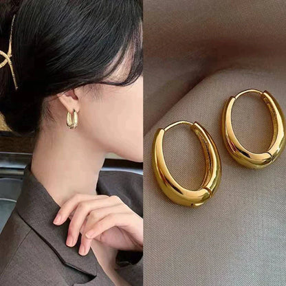 Samanta - Klasyczne złote kolczyki hoops – ponadczasowa elegancja