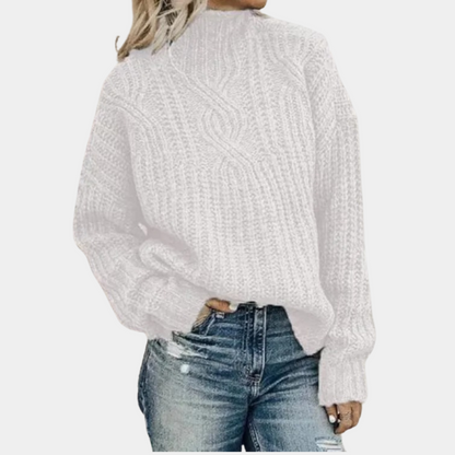 Celina | Gruby sweter damski jesień z golfem oversize