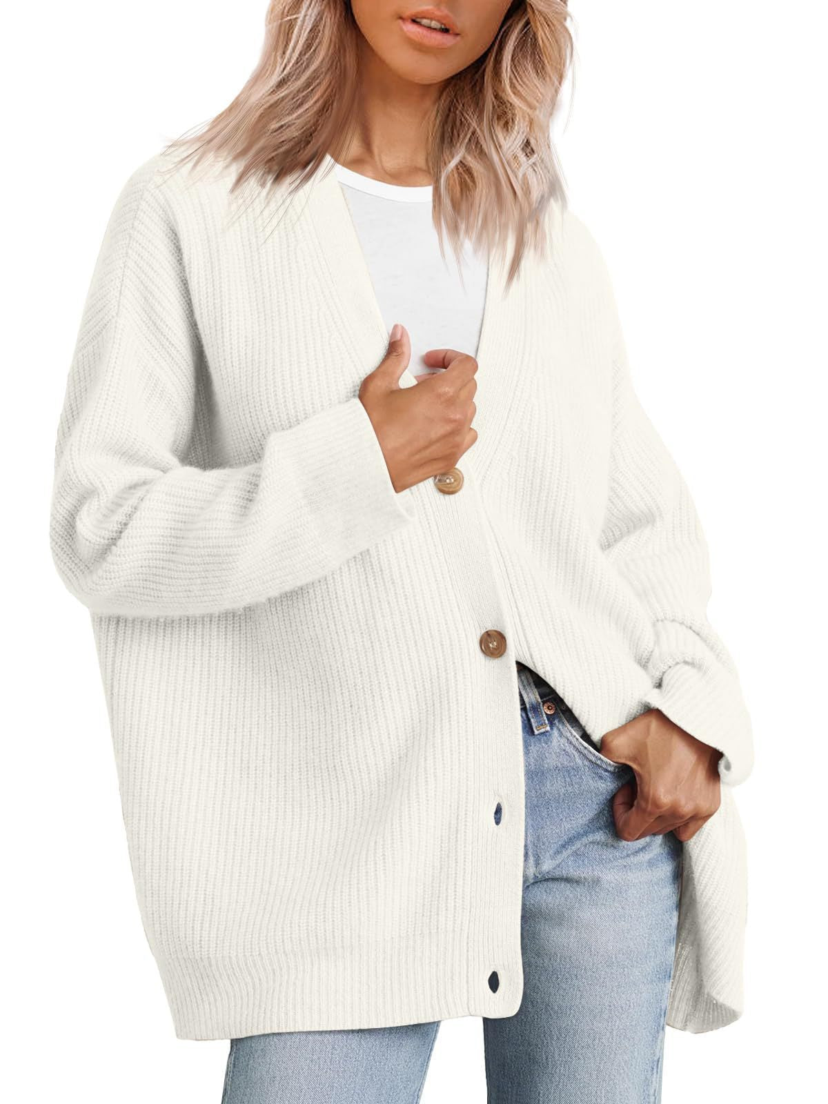 Elwira | Kardigan damski oversize w paski