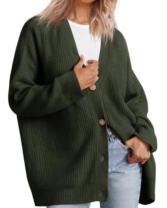 Elwira | Kardigan damski oversize w paski
