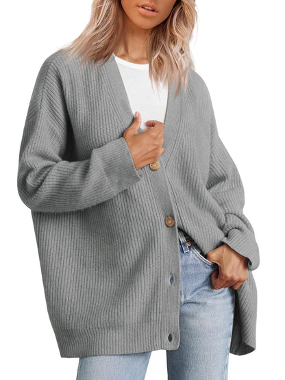 Elwira | Kardigan damski oversize w paski