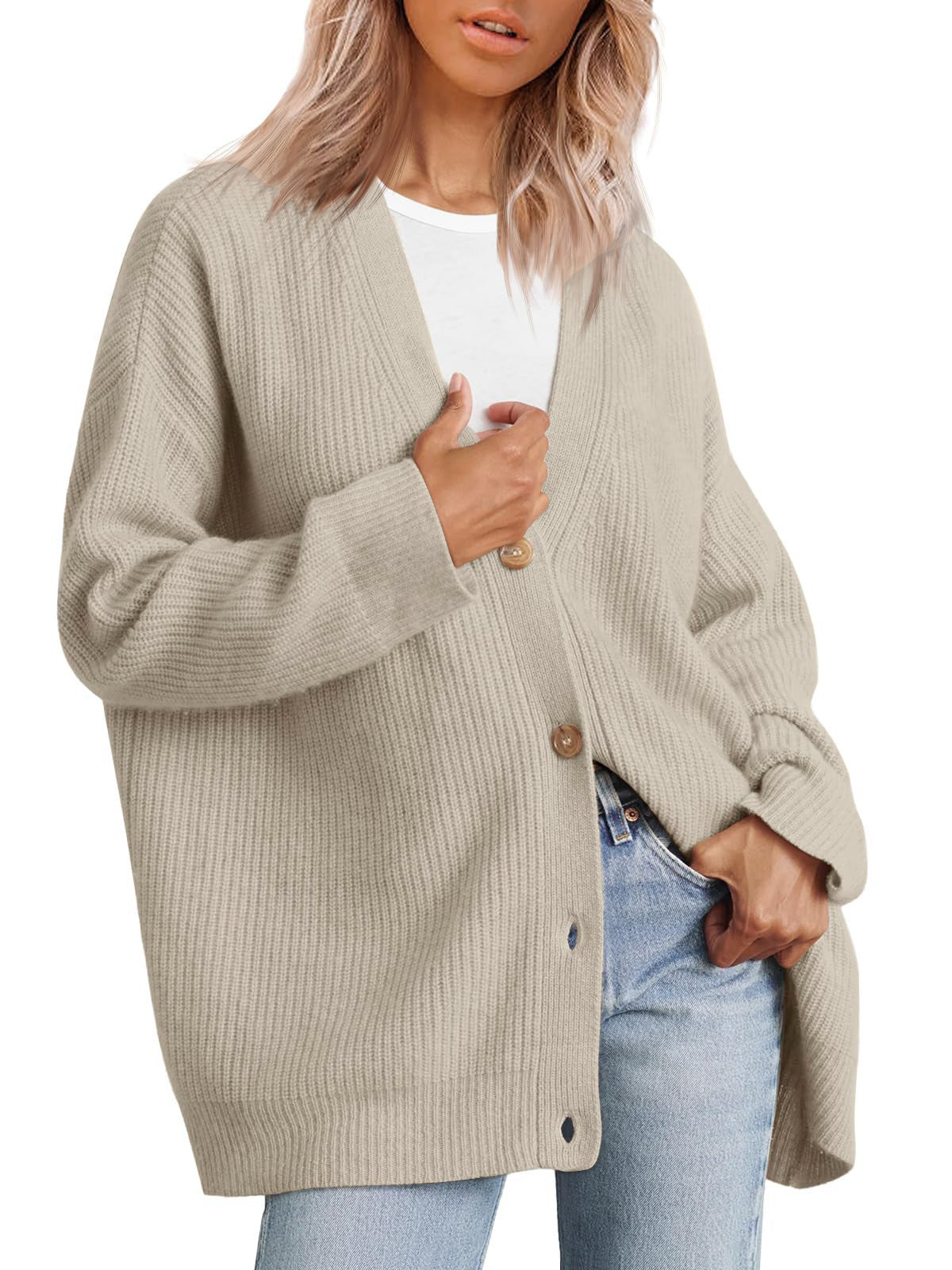 Elwira | Kardigan damski oversize w paski