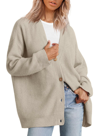 Elwira | Kardigan damski oversize w paski