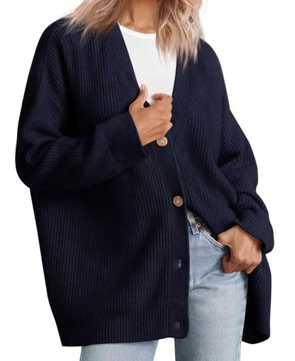 Elwira | Kardigan damski oversize w paski