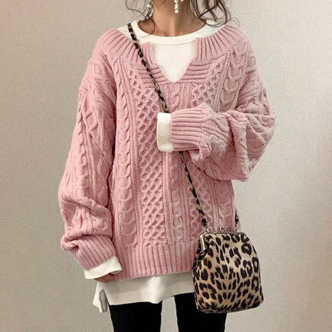 Lena - Elegancki Sweter Damski Dzianinowy w Zimowym Stylu
