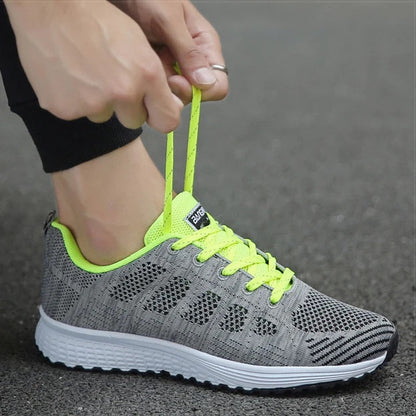 Sneakersy dla kobiet jesień elastyczne lekkie siateczkowe tkaniny nowoczesny krój
