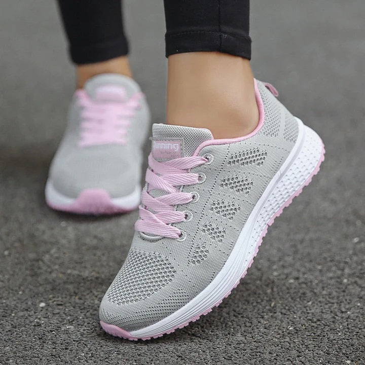 Sneakersy dla kobiet jesień elastyczne lekkie siateczkowe tkaniny nowoczesny krój