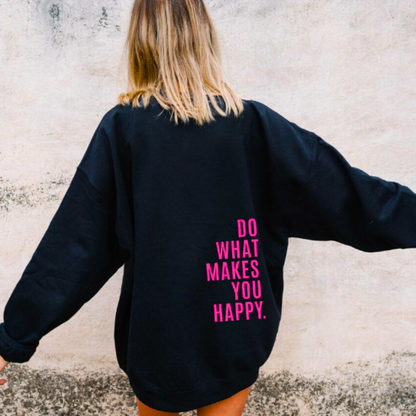 Jagoda | Bluza damska jesień oversize z nadrukiem na plecach