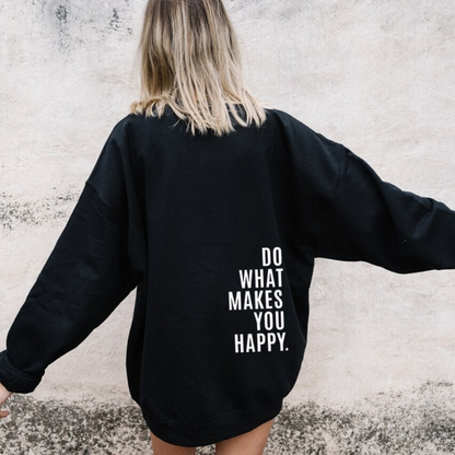 Jagoda | Bluza damska jesień oversize z nadrukiem na plecach