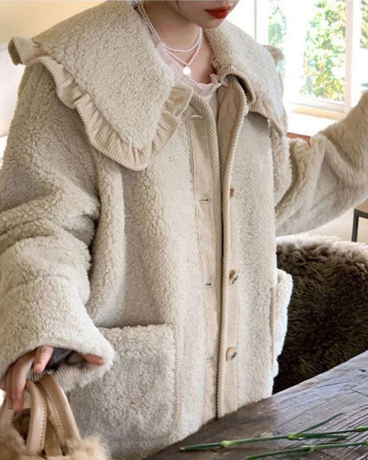 Felicja Wełniany Płaszcz na Wiosnę – Uroczy i Stylowy