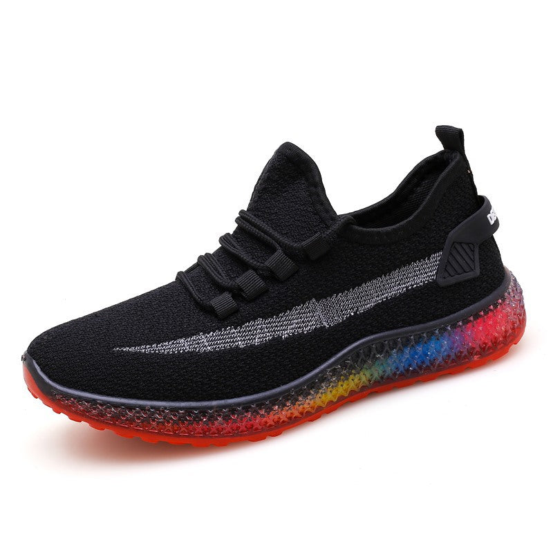 Olek | Sneakersy sportowe męskie z kolorową podeszwą