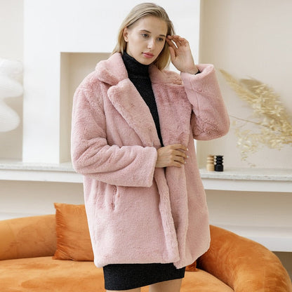 Milena Faux Fur Płaszcz na Wiosnę – Idealny na Chłodniejsze Dni