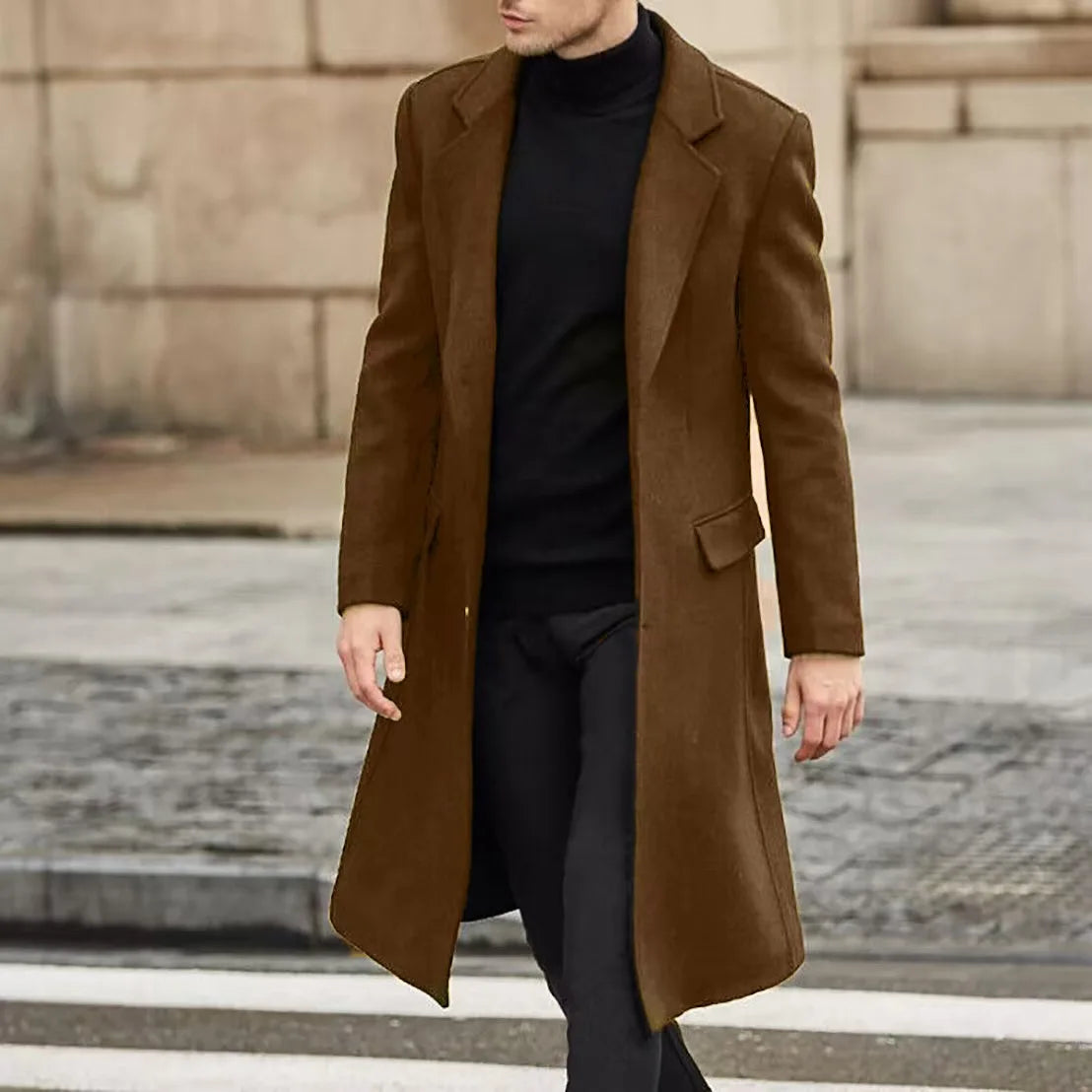 Adrien | Płaszcz męski długi