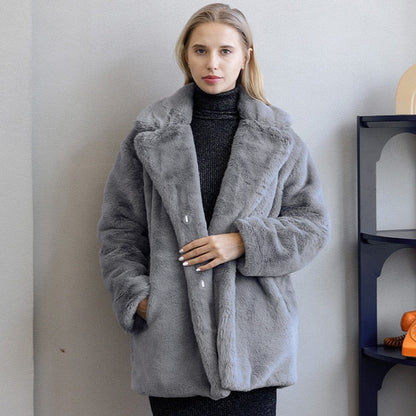 Milena Faux Fur Płaszcz na Wiosnę – Idealny na Chłodniejsze Dni