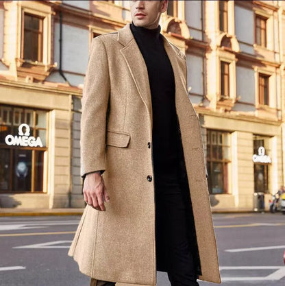 Adrien | Płaszcz męski długi