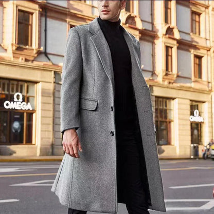 Adrien | Płaszcz męski długi