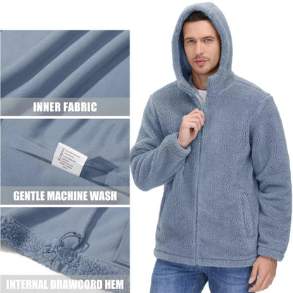 Mathis | Bluza polarowa męska z kapturem