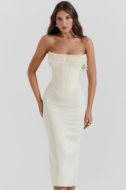 Samanta - Elegancka sukienka gorsetowa damska