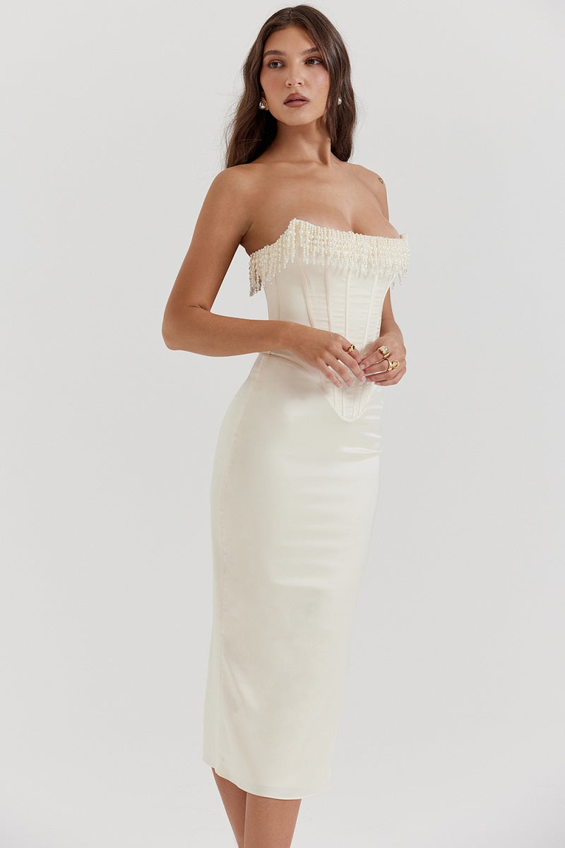 Samanta - Elegancka sukienka gorsetowa damska