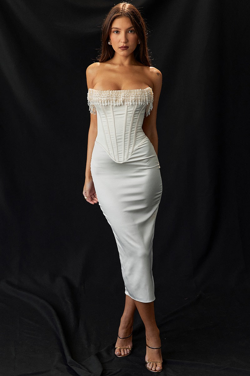Samanta - Elegancka sukienka gorsetowa damska