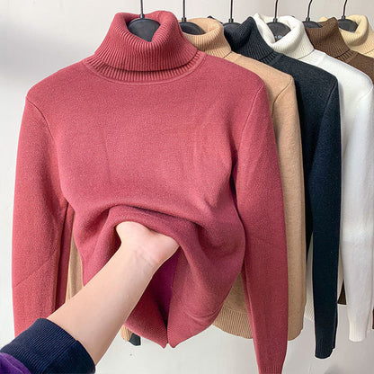 Talulla | Sweter dla kobiet jesień miękki oddychający z golfem w dzianinie z dopasowanym krojem