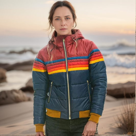 Jagoda | Pikowana kurtka damska zimowa typu bomber