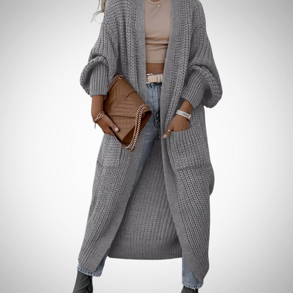 Anna | Długi kardigan damski z dzianiny