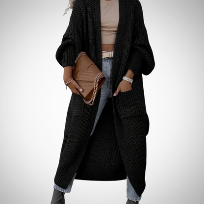 Anna | Długi kardigan damski z dzianiny