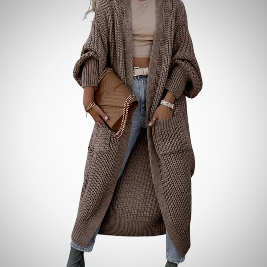 Anna | Długi kardigan damski z dzianiny
