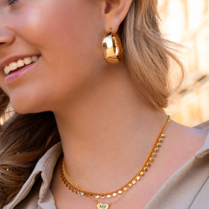 Lucyna - Kolczyki hoop statement – efektowny styl