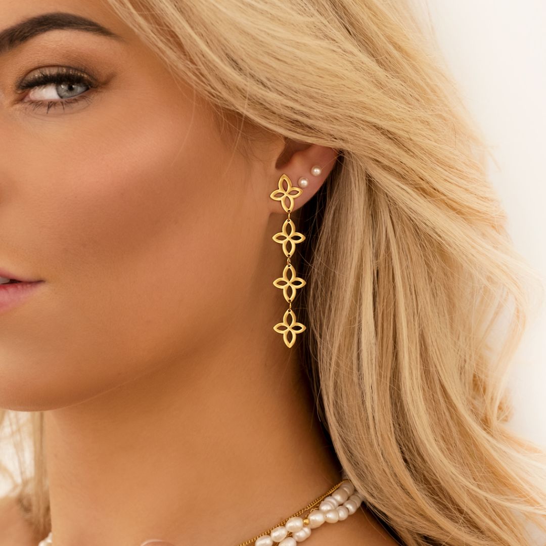 Joanna - Kolczyki kwiatowe w stylu vintage – urok klasyki