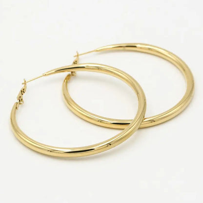 Violetta - Złote kolczyki hoops 60 mm – luksus i elegancja
