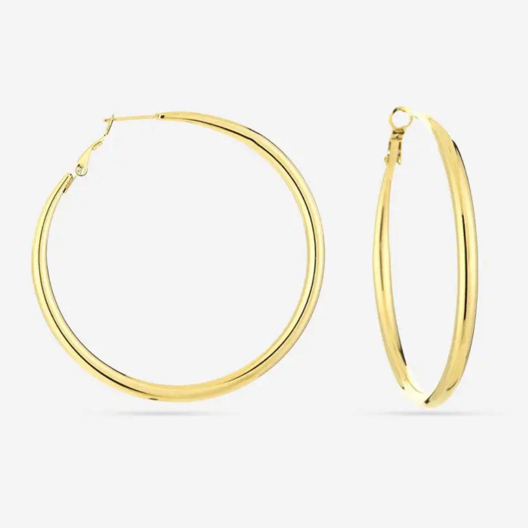 Violetta - Złote kolczyki hoops 60 mm – luksus i elegancja