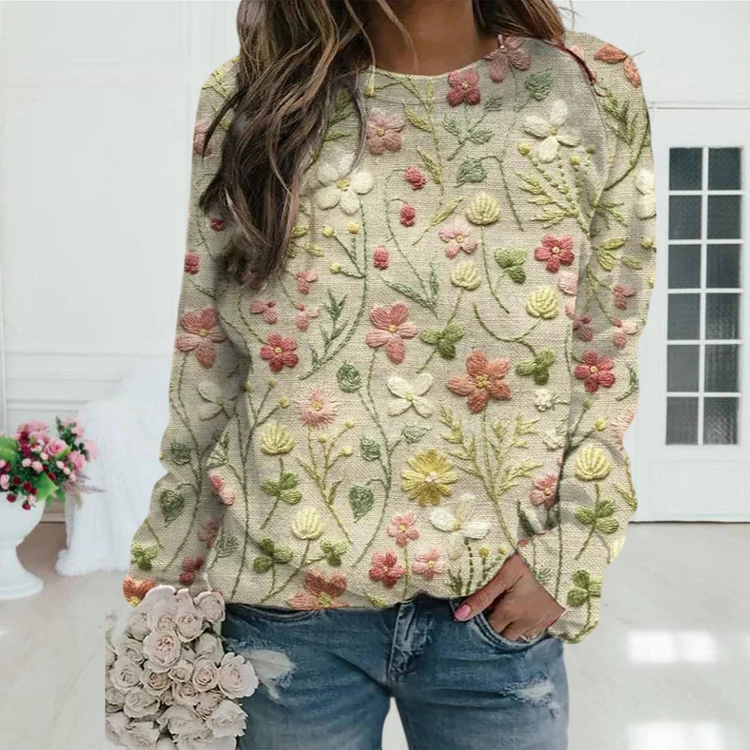 Karolina | Sweter damski haftowany