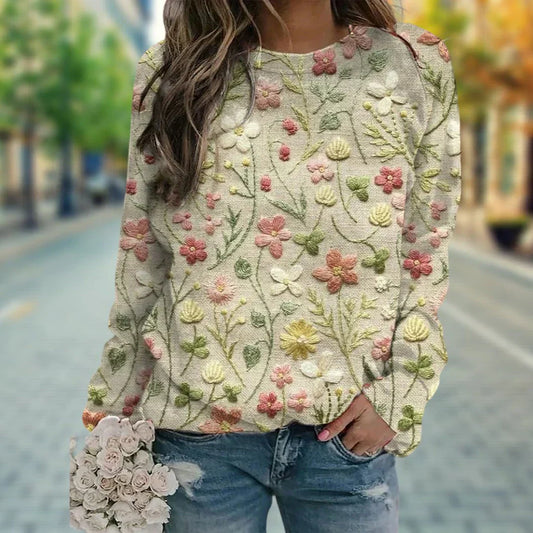 Karolina | Sweter damski haftowany