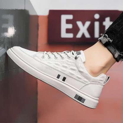 Branko | Buty męskie jesień  stylowe PU z tłoczoną cholewką i eleganckim wykończeniem