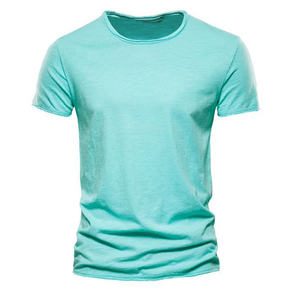 Wiktor | T-shirt męski jesień  przewiewna bawełna z lekkim dopasowaniem i okrągłym dekoltem